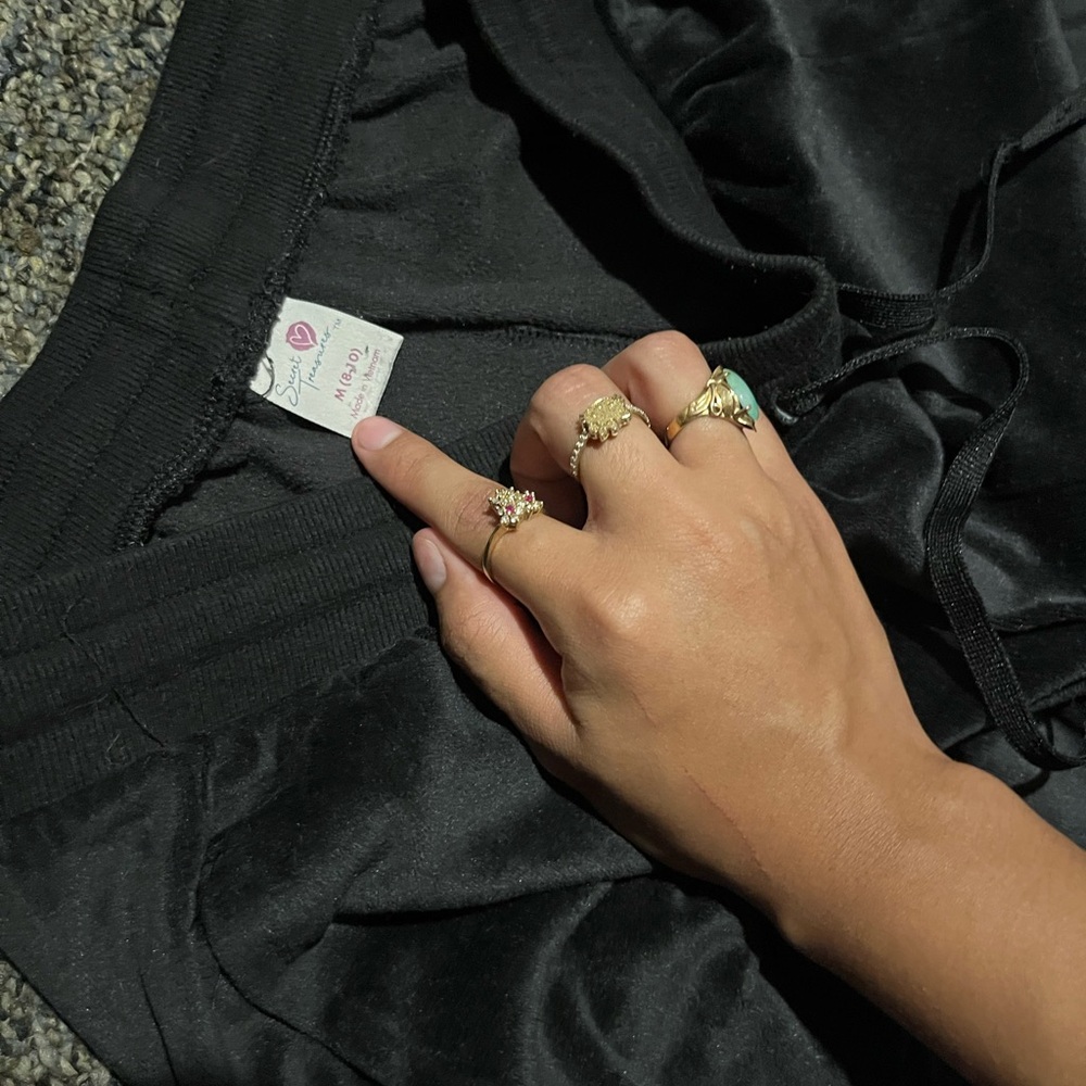 Soft and cozy easy to slip on and off Black silky pjs